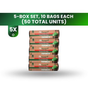 AllCompost Compostable Trash Bags, 13 Gallon / 49.2 Liter, *50 Count