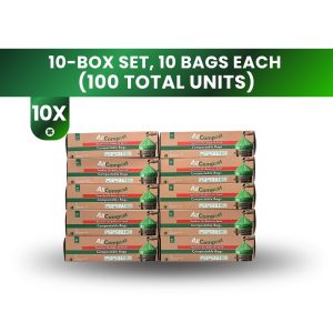 AllCompost Compostable Trash Bags, 13 Gallon / 49.2 Liter, *100 Count