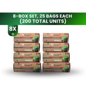 AllCompost Compostable Trash Bags, 13 Gallon / 49.2 Liter, *200 Count