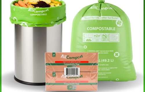 Compostable Trash Bags 13 Gallon 50 Count Certified BPI AllCompost