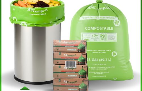 Compostable Trash Bags 13 Gallon 100 Count Certified BPI AllCompost