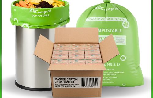 Compostable Trash Bags 13 Gallon Master Box 30 packs 750 count Certified BPI AllCompost